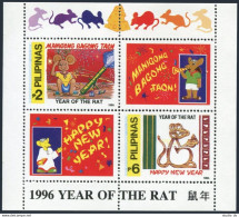 Philippines 2387a Perf, Imperf, MNH. New Year 1995, Lunar Year Of The Rat. - Philippines