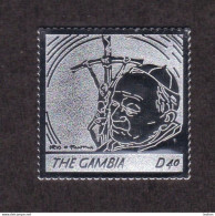 The Gambia 2005 Pope John Paul II 40D Metallic Silver Stamp  MNH Mi 5563 - Gambia (1965-...)