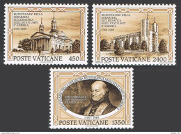 Vatican 842-844,MNH.Michel 993-995. Ecclesiastical Hierarchy In The US,200,1989. - Unused Stamps