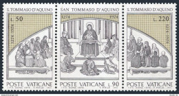 Vatican 555-557a,MNH. Michel 640-642. St Thomas Aquinas, Philosopher, 1974. - Unused Stamps