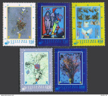 Vatican 988-992,MNH.Michel 1153-1157. UN,50th Ann.Paintings Of Peace,Guiotto. - Nuevos