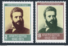 Bulgaria 2094-2095, MNH. Michel 2242-2243. Christo Botev, Poet. 1973. - Unused Stamps