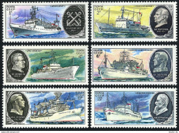 Russia 4799-4804, MNH. Michel 4906-4911. Research Ships, Portraits, 1979. - Unused Stamps