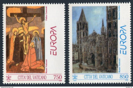 Vatican 932-933, MNH. Michel 1099-1100. EUROPE CEPT-1993. Contemporary Art.Cathedral - Nuovi