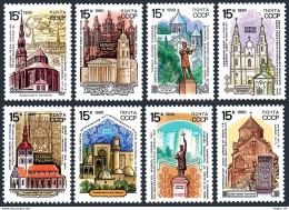 Russia 5912-5919,MNH.Michel 6108-6115. Historic Architecture,1990. - Nuovi