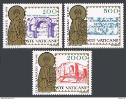 Vatican 749-751, MNH. Michel 864-866. St Damasus I,b.304. Churches, 1984.  - Nuevos