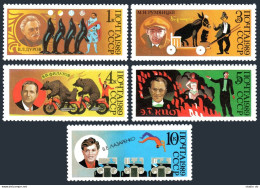 Russia 5802-5806,5807,MNH. Soviet Circus Performers,1989.Animals.Artists. - Unused Stamps