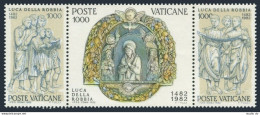 Vatican 707-709a Strip, MNH. Michel 805-807. Luca Della Robbia, Sculptor, 1982. - Nuevos