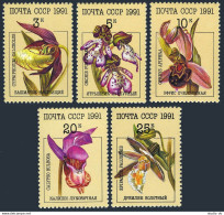 Russia 5994-5998, MNH. Michel 6192-6196. Orchids 1991. - Unused Stamps