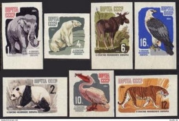 Russia 2905-2911 Imperf, MNH. Mi 2914-2920B. Moscow Zoo-100. Elephant, Elk,Panda - Ungebraucht