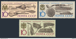 Russia 6047-6049, MNH. Mi 6249-6251. Musical Instruments 1991. Moldavia, Latvia, - Nuevos