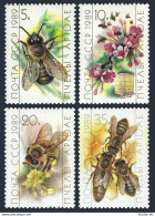 Russia 5771-5774,MNH.Michel 5950-5953. Honeybees,Flowers,1989. - Nuovi