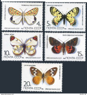 Russia 5435-5439,MNH.Michel 5584-5588. Butterflies 1986. - Ongebruikt