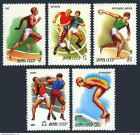 Russia 4950-4954, MNH. Mi 5081-5085. Running, Soccer, Discus,Boxing,Diving.1981. - Unused Stamps