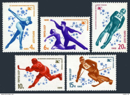 Russia 4807-4811,4812, MNH. Michel 4915-4919, Bl.143. Olympics Lake Placid-1980. - Neufs