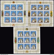 Russia 6096a-6098a Sheets,MNH.Michel 263-265 Klb. Cathedrals In Moscow,1992. - Ungebraucht