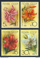 Russia 5757-5760,MNH.Michel 5931-5934. Cultivated Lilies,1989. - Nuevos