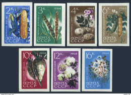 Russia 2913-2919 Imperf, MNH. Michel 2922-2928B. Agricultural Plants,1964. Corn, - Neufs