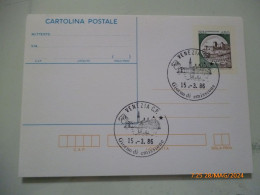 Cartolina Postale "ROCCA ALBORNOZIANA SPOLETO" 1° Giorno Di Emissione 1986 - 1981-90: Poststempel