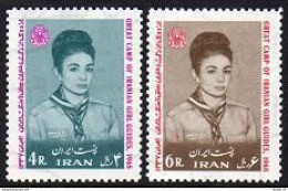 Iran 1478-1479, MNH. Michel 1390-1391. Girl Guides 1968. Queen Farah. - Iran