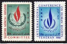 Iran 1473-1474,MNH.Michel 1385-1386. Human Rights Year IHRY-1968. - Iran