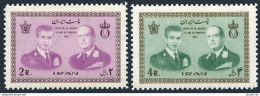 Iran 1314-1315,MNH.Michel 1239-1240. Visit 1965.King Olav V Of Norway,Shah. - Iran