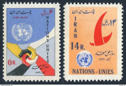 Iran 1301-1302,MNH.Michel 1226-1227. UN Day 1964.Symbolic Airplane. - Iran