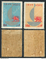 Iran 1251-1252 Dark Gum, MNH. Mi 1162-1163. Red Cross-100,1963.Iranian Red Lion. - Iran