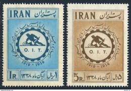 Iran 1136-1137, MNH. Michel 1071-1072. ILO, 40th Ann.1959. ILO Emblem. - Iran