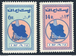 Iran 1232-1233,MNH. Persian Gulf Seminar,1962.Map. - Iran