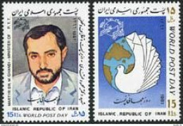 Iran 2288-2289,MNH. Mi 2236-2237. Minister Ghandi.World Post Day. Stylized Dove. - Iran