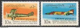 Iran 1787-1788, MNH. Michel 1707-1708. Iranian Air Force, 50th Ann. 1974. - Iran