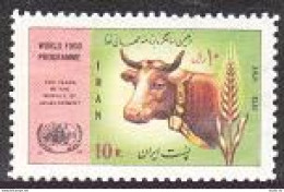 Iran 1741, MNH. Michel 1662. FAO World Food Program-10, 1973. Cow, Wheat. - Iran