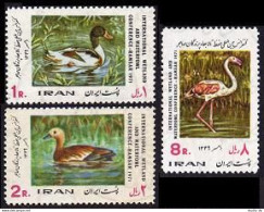 Iran 1582-1584,hinged. Mi 1498-1500. Wetland-Waterfowl Conference,1971.Flamingo. - Iran