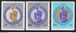 Iran 1453-1455,hinged.Mi 1365-1367. Shah Mohammed Riza Pahlavi,Empress,1967. - Iran