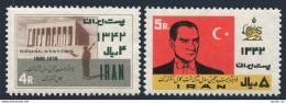 Iran 1269-1270,hinged.Michel 1180-1181. Kemal Ataturk,president Of Turkey,1963. - Iran