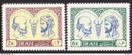 Iran 1226-1227, MNH. Mi 1122-1123. Medical Congress, 1962. Hippocrates, Avicenna - Iran