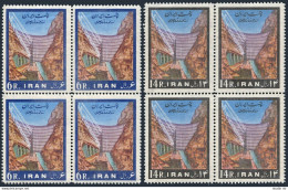 Iran 1236-1237 Blocks/4,MNH.Mi 1147-1148. Mohammad Riza Shah Dam-Dez Dam,1963. - Irán