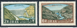 Iran 1200-1201,hinged.Michel 1113-1114. Sefid Rud Dam,1962. - Irán