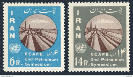 Iran 1207-1208,hinged.Michel 1120-1121. Petroleum Symposium Of ECAFE,1962. - Irán