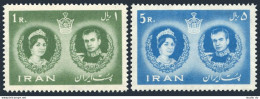 Iran 1164-1165, Hinged. Michel 1085-1186. Mohammad Reza Shah/Farah Diba, 1960. - Iran