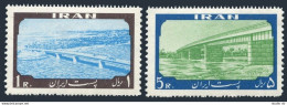 Iran 1152-153, MNH. Mi 1073-1074. Pahlavi Foundation Bridge, Karun River, 1960. - Iran