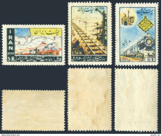 Iran 1074-1076, MNH. Michel 993-995. Tehran Meshed Railway. 1957. Train. - Iran