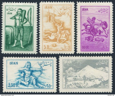 Iran 978-982,hinged. Sport 1953.Gymnast,Archery,Climbing,Ancient Polo,Lion Hunt. - Iran