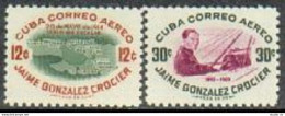 Cuba C117-C118,lightly Hinged.Michel 463-464. Jaime Gonzales Crocier,aviapioneer - Ungebraucht