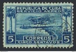 Cuba C1, Used. Mi 56. Air Post 1927. Seaplane Over Havana Harbor,Palm. Air-1927. - Nuevos