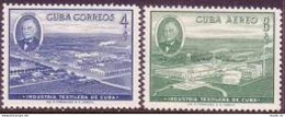 Cuba 590,C178,lightly Hinged.Michel 573-574. Dayton Hedges,Textile Factory,1958. - Ongebruikt