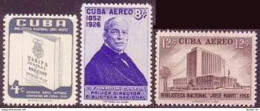 Cuba 582,C167-C168,lightly Hinged.Michel 551-553. Jose Marti National Library. - Unused Stamps