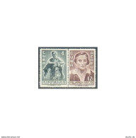 Cuba 574-C163 Pair, MNH. Michel 539-540. Mrs Jeanette Ryder, 1957. Boy,Dog,Cat. - Unused Stamps