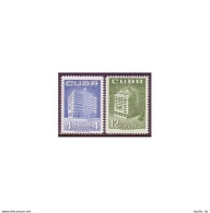 Cuba 558,C135, Lightly Hinged. Michel 494-495. Masonic Temple, Havana. 1956.  - Unused Stamps